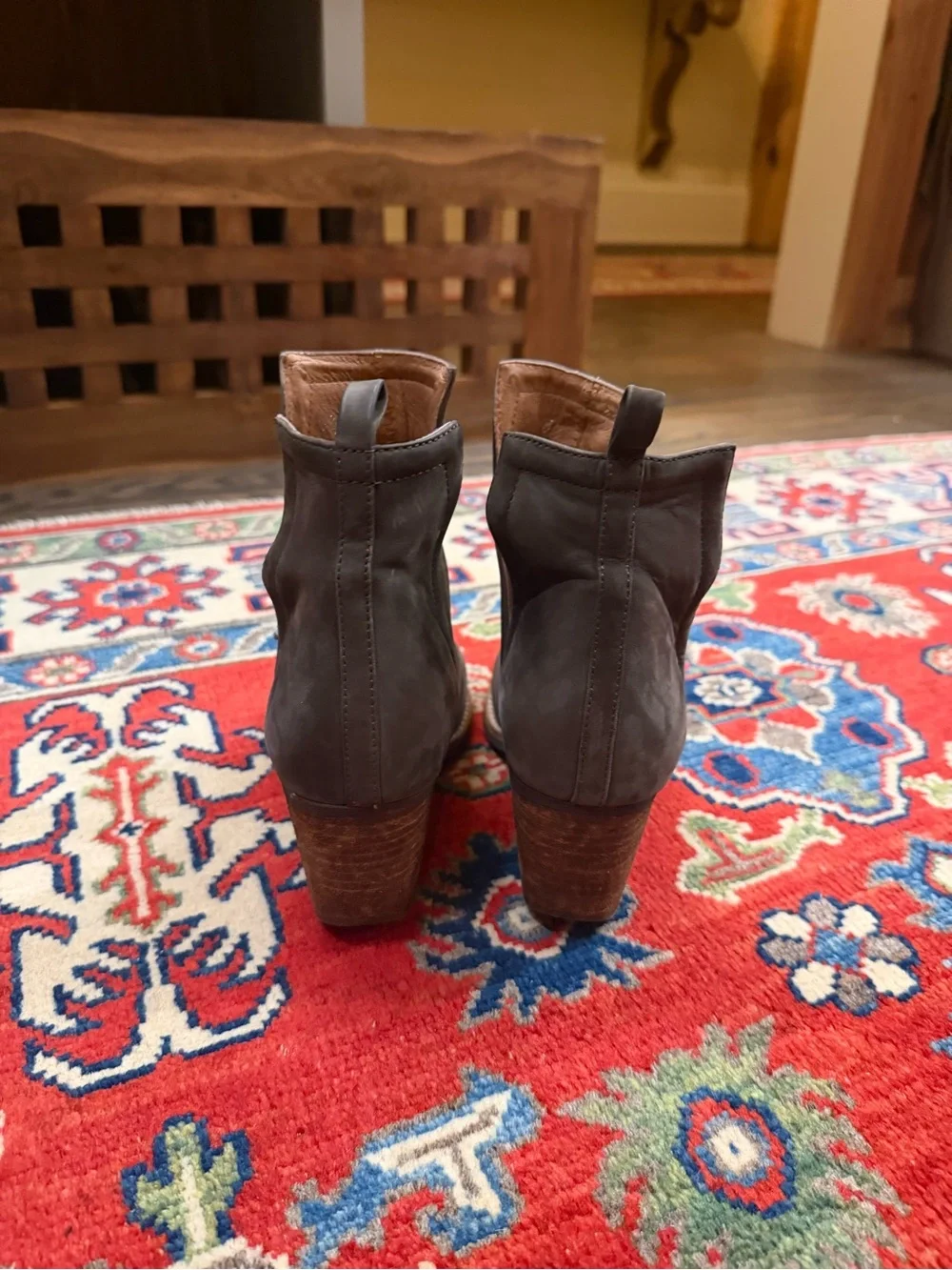 Jeffrey Campbell Charcoal Gray Suede Ankle Booties